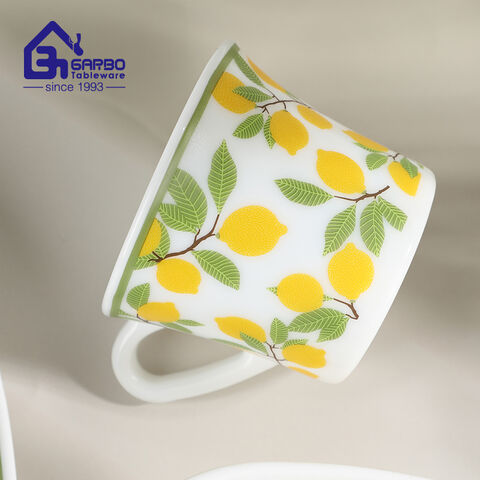 Customized Square Plates Bowls and Mugs with Lemon Design