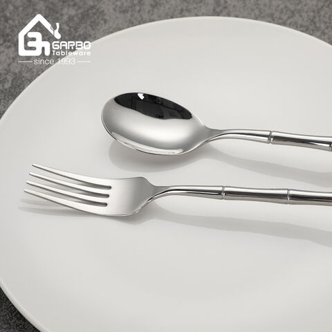 Bamboo Design Handle 5 and 20 Piece Stainless Steel Cutlery Set in Stock