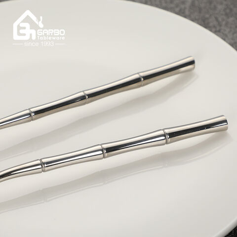 Bamboo Design Handle 5 and 20 Piece Stainless Steel Cutlery Set in Stock