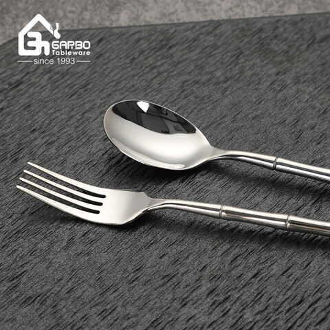 Bamboo Design Handle 5 and 20 Piece Stainless Steel Cutlery Set in Stock