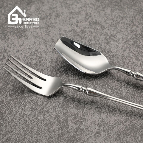 Slim-Waist Design Handle Silverware Cutlery Food Grade Knife Fork Spoon Set