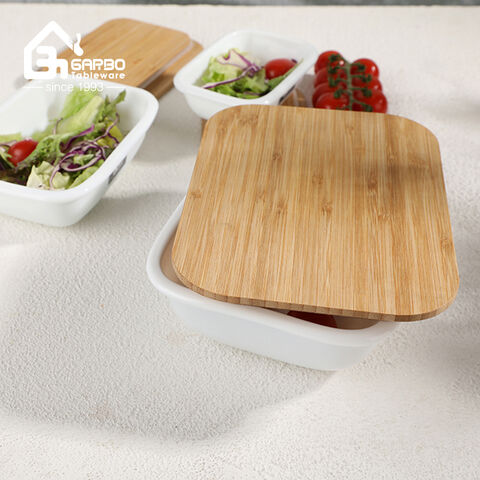 Glass Food Container With Bamboo Lid Glass Food Container With Bamboo Lid
