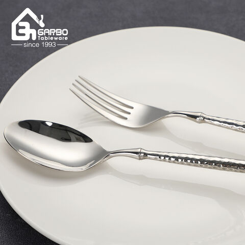 Multi-piece Stainless Steel Cutlery Set with Hammer Design Handle