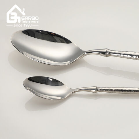 Multi-piece Stainless Steel Cutlery Set with Hammer Design Handle