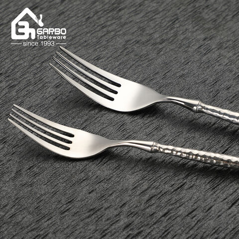 Multi-piece Stainless Steel Cutlery Set with Hammer Design Handle