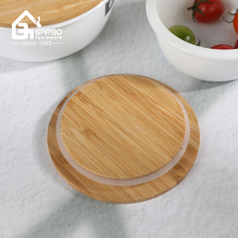 Stackable Opal Glass Food Storage Jars with Bamboo Lid, Multi-Size White Opal Glass Lunch Containers
