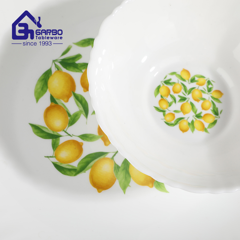 Opal Glass Tableware Collection with Lemon Printing for 2027 Spring Season 
