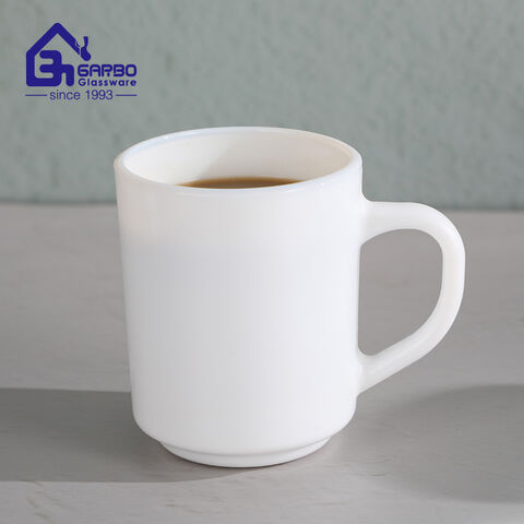 Bestselling White Opal Glass Mug 80ml 190ml