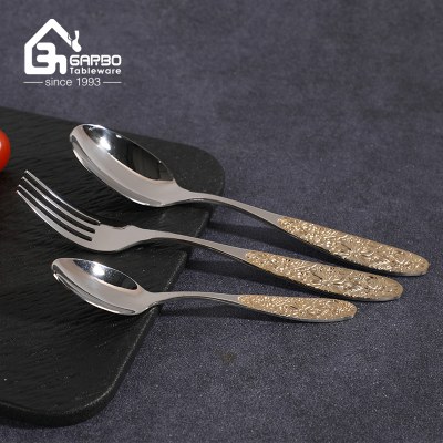 24pcs flat cutelry sets with iron stand china factory 