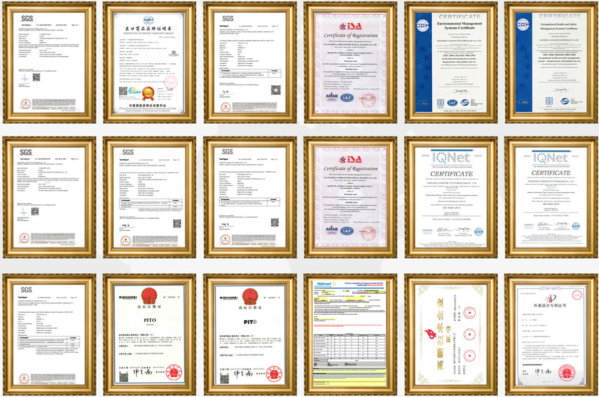 visualizzazione del certificato delle stoviglie