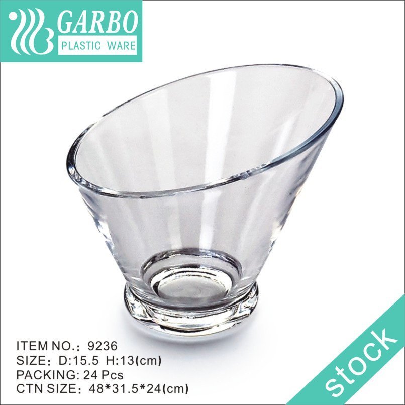 Wholesale Garbo Transparent Plastic Salad Bowl with Apple Design