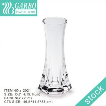 15cm Height flower vase plastic Glass Like for one rose