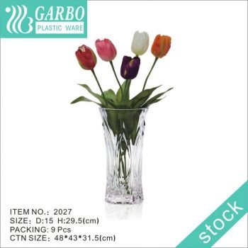 Décor à la maison 30cm de hauteur vase en plastique taille Bohême pour fleur