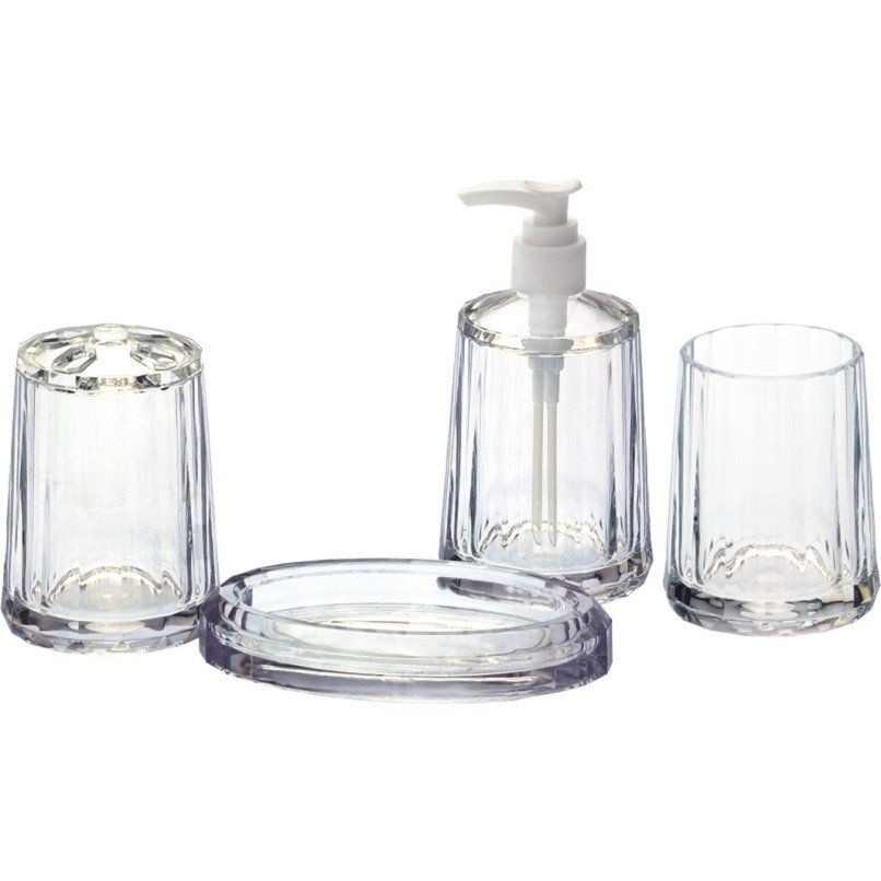 clear design plastic bathroom accessories set fast delivery plastic bathroom sets