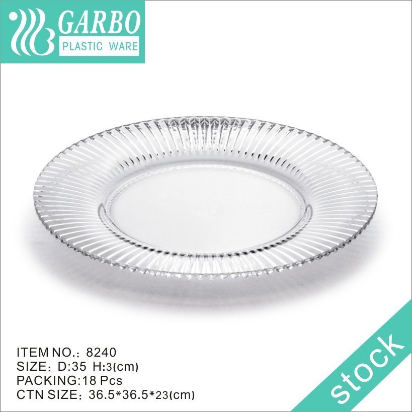 Wholesale 10inch clear diamond design classic charger plates