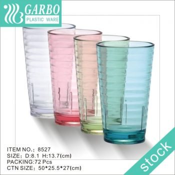 Promoción colorida taza plástica de la bebida de la taza de agua 400ml