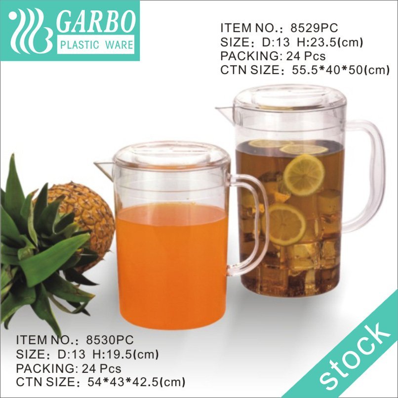 8528 PP plastic water pitcher with lid factory price juice jar