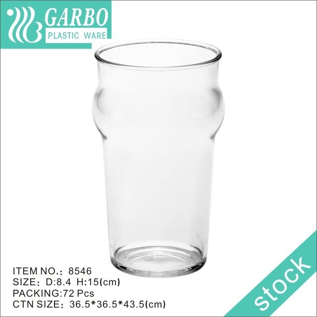 Wholesale BPA free transparent 400ml weizen plastic craft beer cup