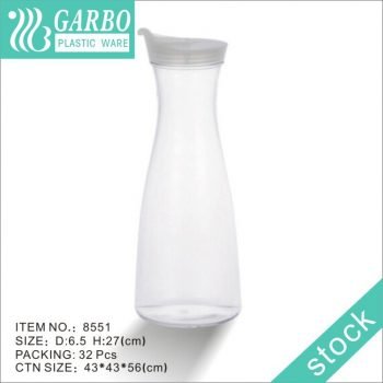 Conjunto de jarro de água de plástico 8551 PP com tampa para garrafa de suco de gelo