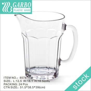 Promotional High quality 1.3L Acrylic ice beer pitchers factory supplier plastic beer jug