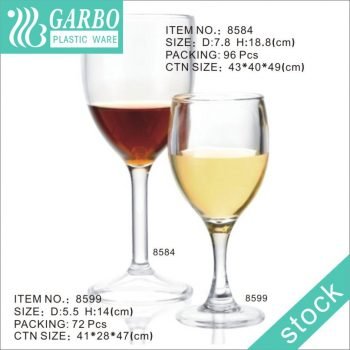 5oz small wine drinking plastic stemware with BPA free high quality