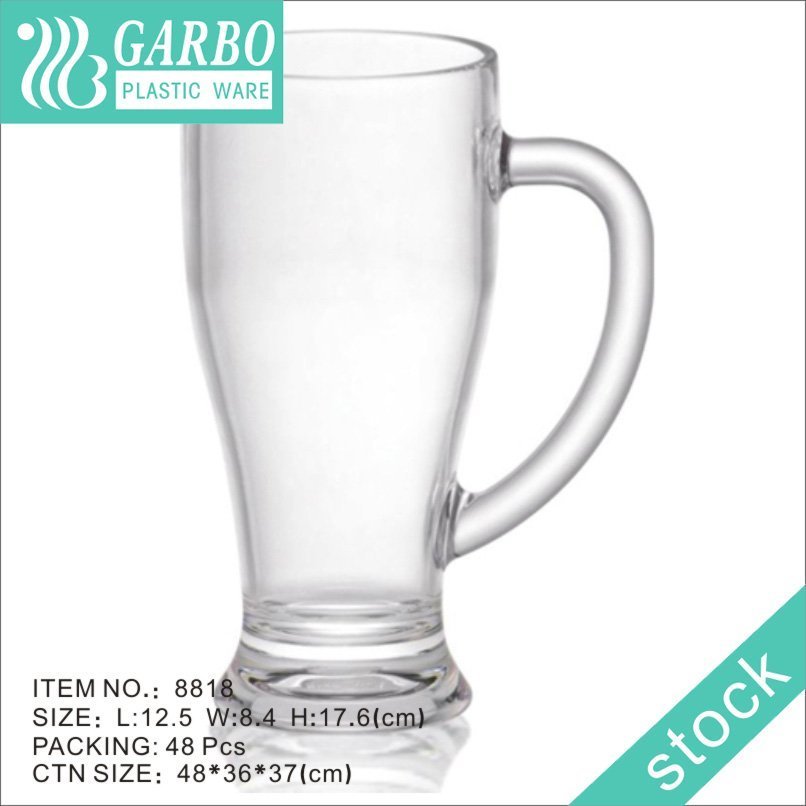 360ml Garbo Thick-bottom Beer Plastic Mug with Large Handle