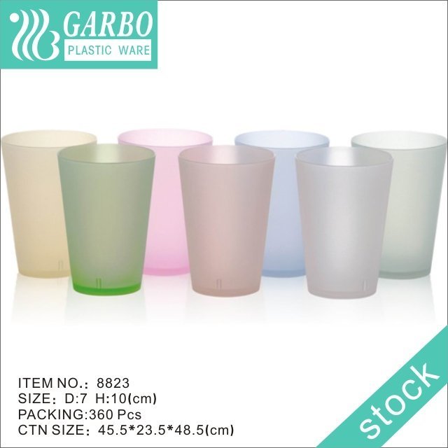 Promoción colorida taza plástica de la bebida de la taza de agua 400ml