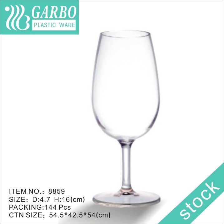 10oz juice drinking plastic stemware unbreakable for parties