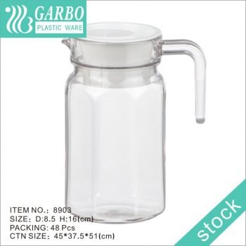 Jarra plástica del filtro del té del pote del agua del hogar 600ml con la tapa blanca