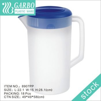 Paquet empilable d'usine 2.2L pichet en plastique pour la cruche de bière d'utilisation de barre