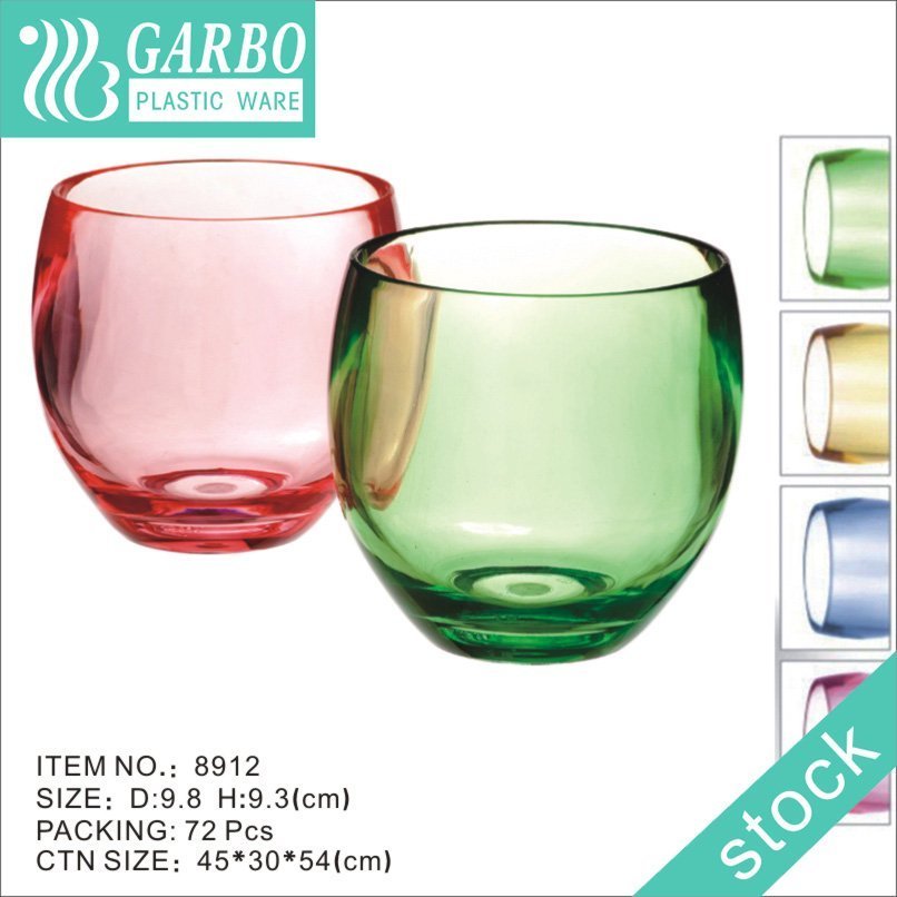 Promotion fancy design yellow colored tall juice tumbler polycarbonate