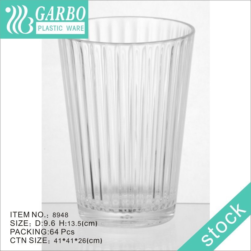 Wholesale cheap restaurant good resistance transparent 12oz milk drinking PC cup