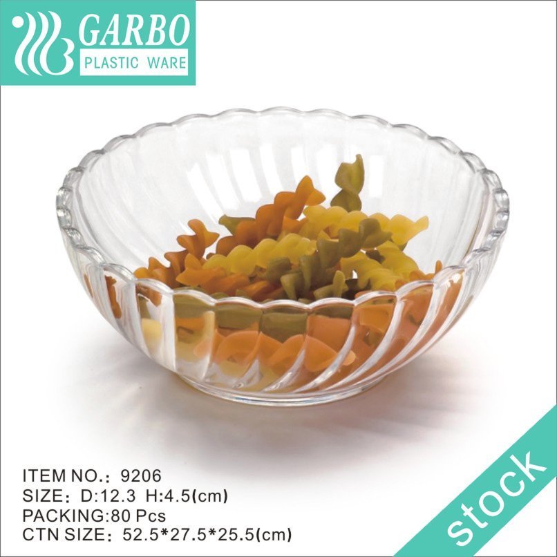 Wholesale Hot-selling Large-size Plastic Salad Bowl with Flower Design