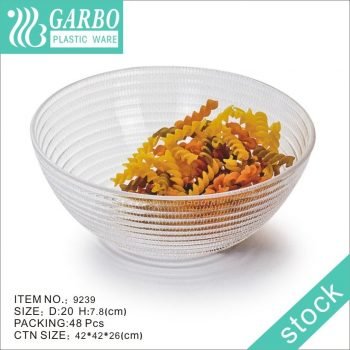 Fruit and Salad Plastic Bowl with Circle Design Plasticware