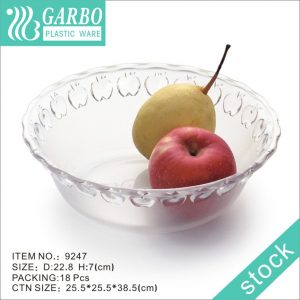 وعاء سلطة من البلاستيك الشفاف Garbo مع تصميم Apple