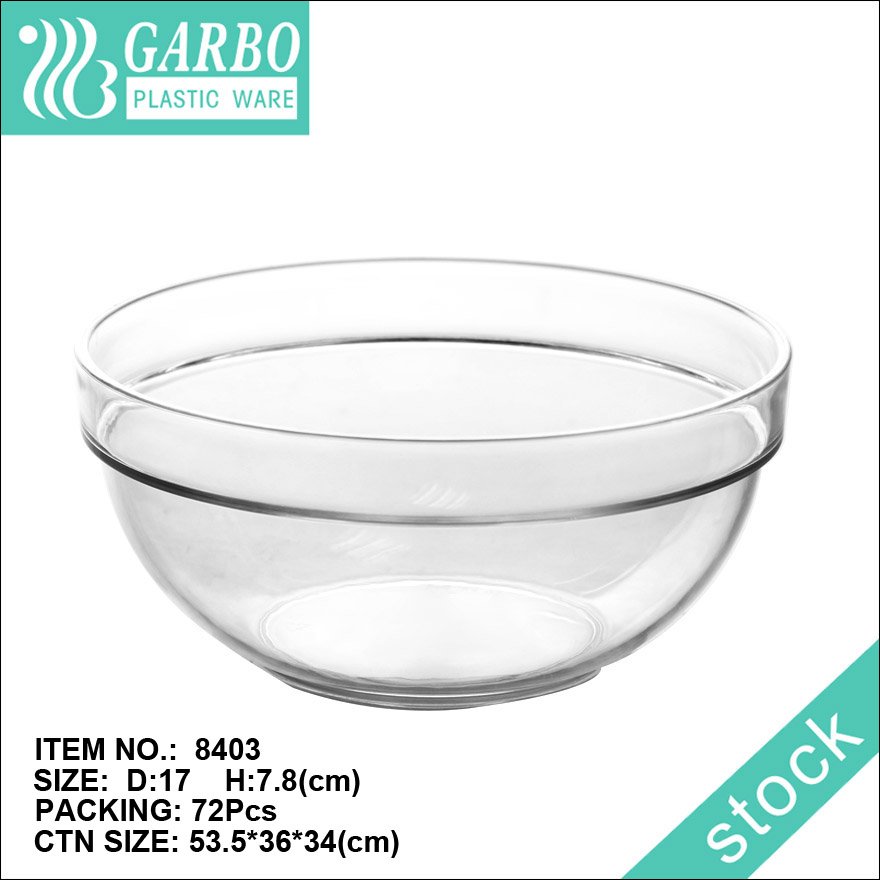 Прозрачная пластиковая салатница Garbo оптом с дизайном Apple