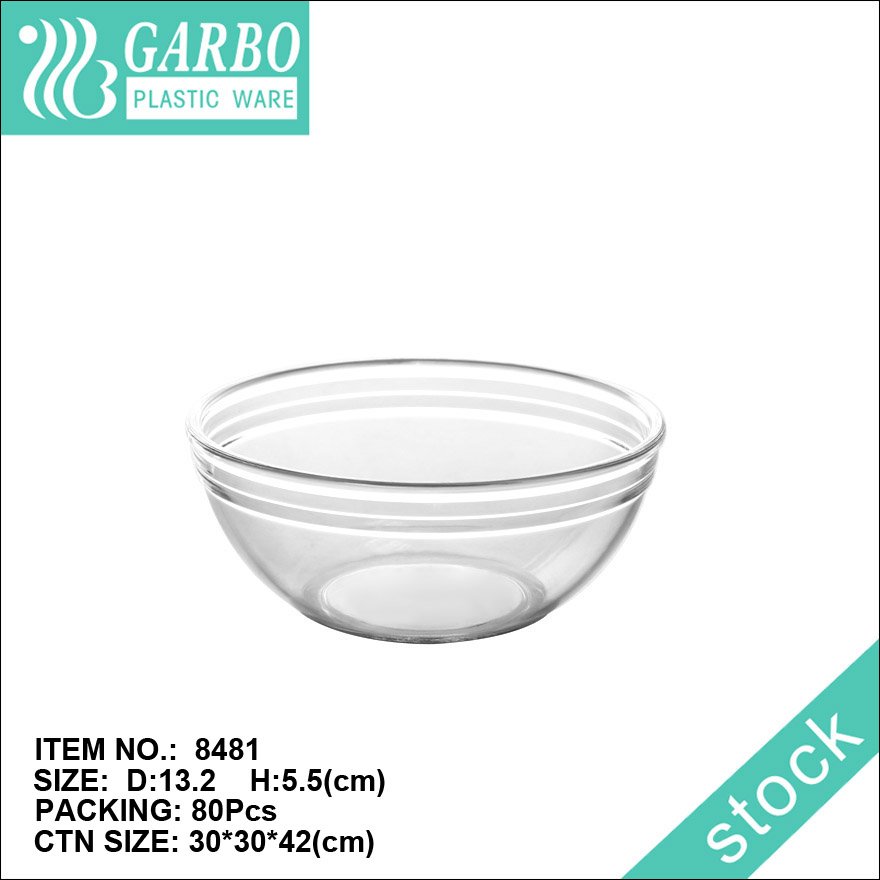 Wholesale Garbo Transparent Plastic Salad Bowl with Apple Design