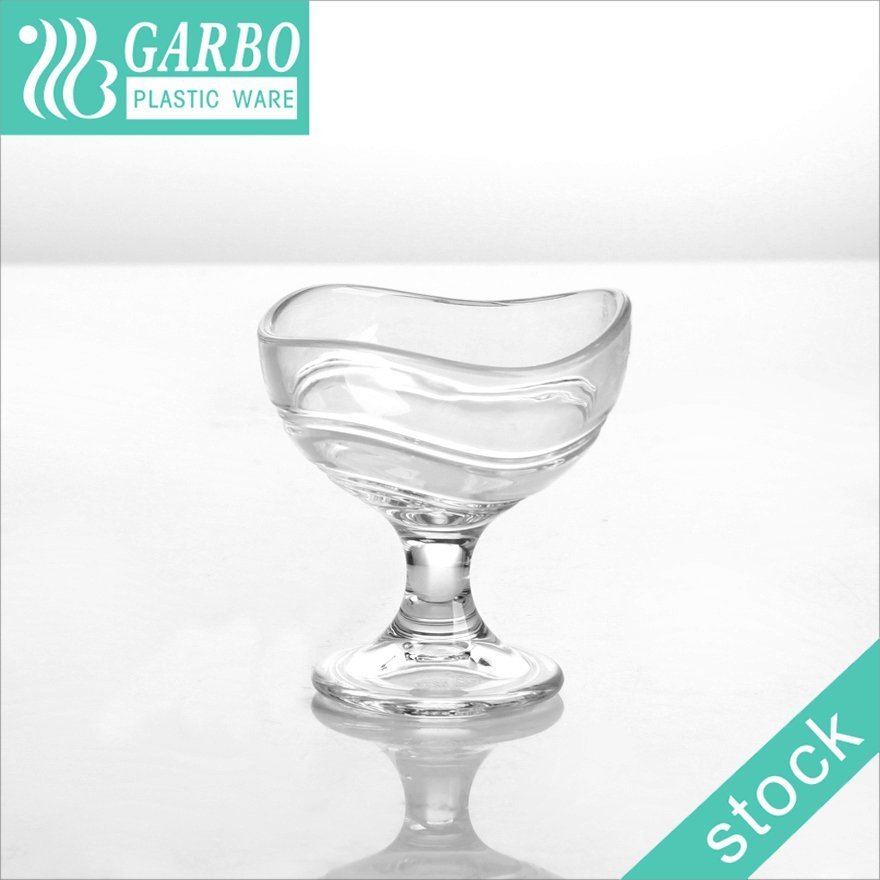 9256 High quality Clear plastic Ice Cream pudding Cup dessert cup bowls with low price