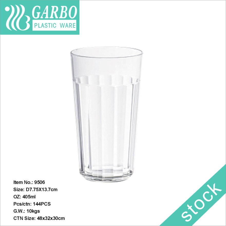 Precio barato diseño de roca transparente taza de cerveza de acrílico / PC barra fresca taza de whisky de 270 ml