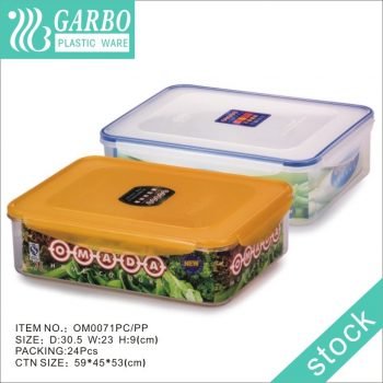 Big size 3700ml Reusable PP Food Storage Container for Fresh Fruit