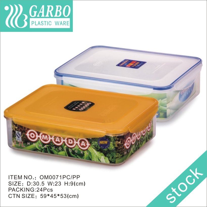 1L PC Storage Containers with Lids Plastic Food Containers Lunch Box