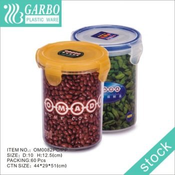 440ml cylinder dry food plastic canister with airght lid