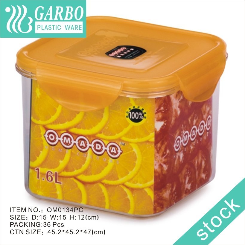 Casserole en plastique transparent de 12 pouces avec couvercle pour le stockage des aliments