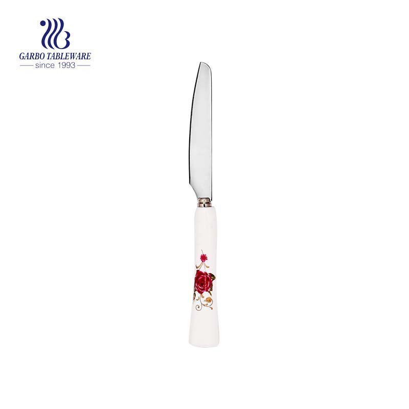 Stainless Steel Mirror Finish Dinner knife with Color Plastic hand
