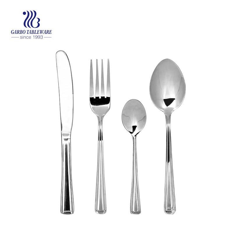 Flatware Cutlery Set For 8 Pieces Silverware Set With Serving Utensils Tableware Set With Mirror Polished