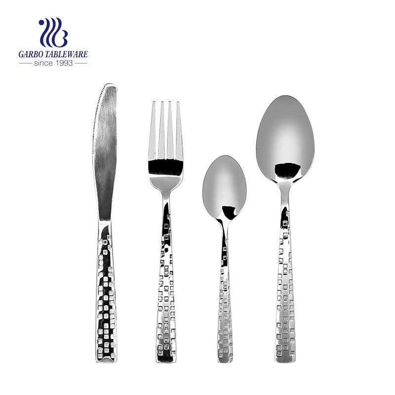 Flatware Cutlery Set For 8 Pieces Silverware Set With Serving Utensils Tableware Set With Mirror Polished