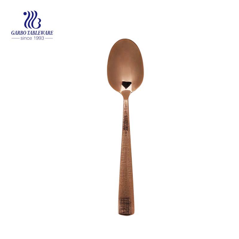 Rose gold regular round spoon plating dinner spoon stainless steel
