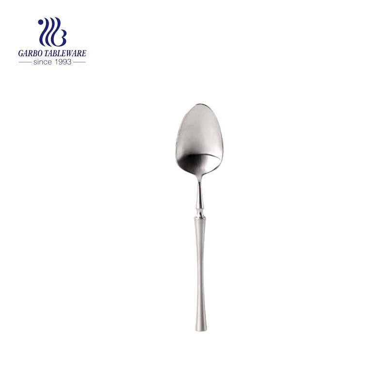 Elegant Ice Cream Spoon Silver Durable Stainless Steel Soup Spoon