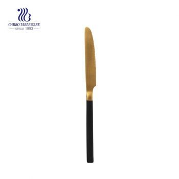 Cuchillo de acero inoxidable de galvanoplastia de alta calidad color dorado