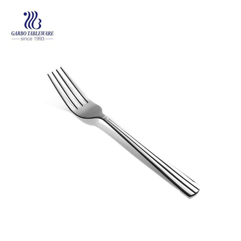 Mirror polished fine 200mm stainless steel dinner fork